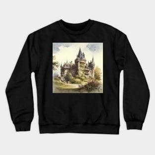 Castle Watercolor Majesty Crewneck Sweatshirt